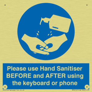 Please use Hand Sanitiser BEFORE and AFTER using the keyboard or phone